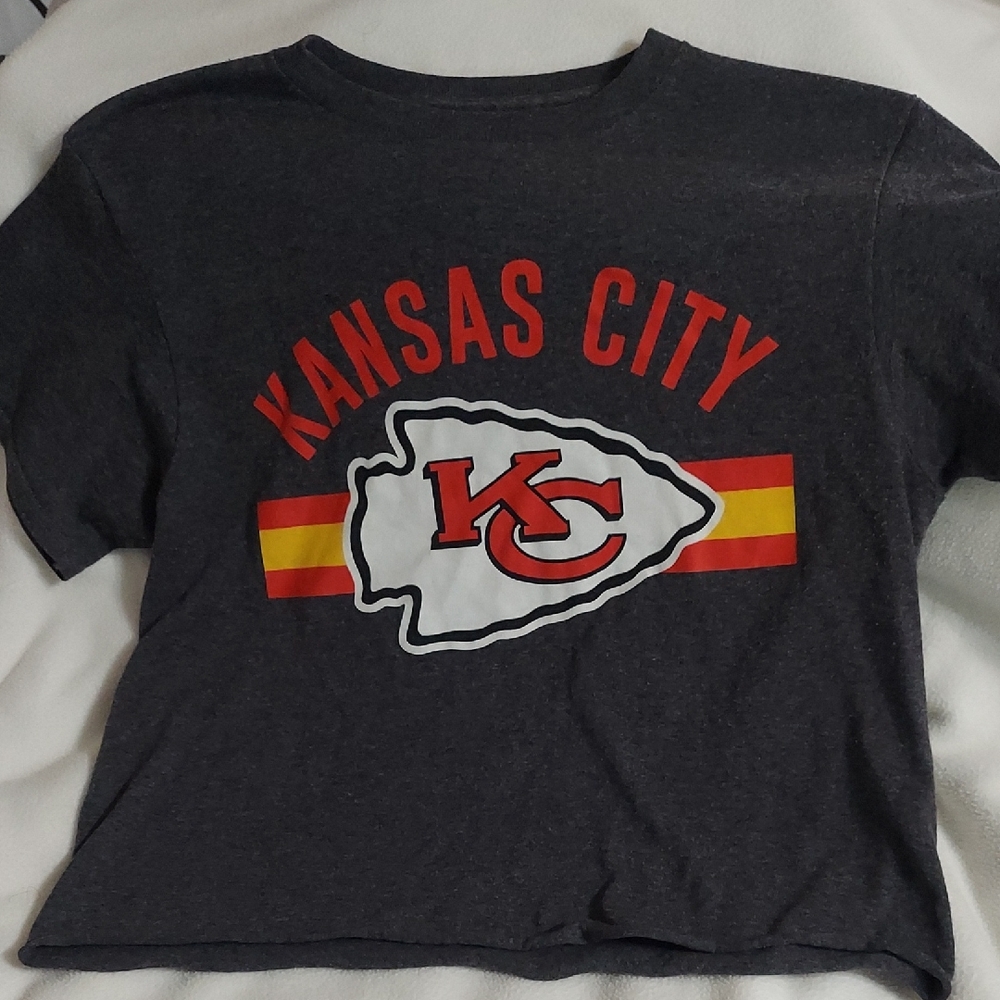Junk Food Clothing Gray Short Sleeve Tee Kansas City Chiefs